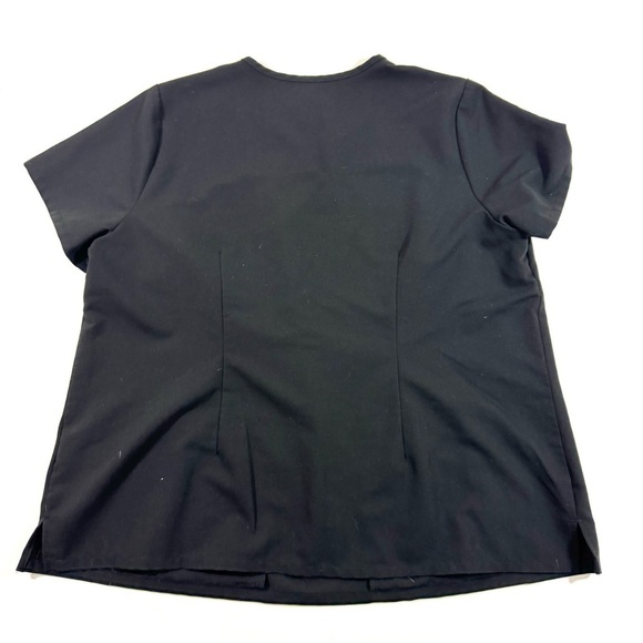 Figs Casma Three Pocket Scrub Top Black Medical Uniform - Picture 2 of 6